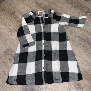 Black and white plaid dress